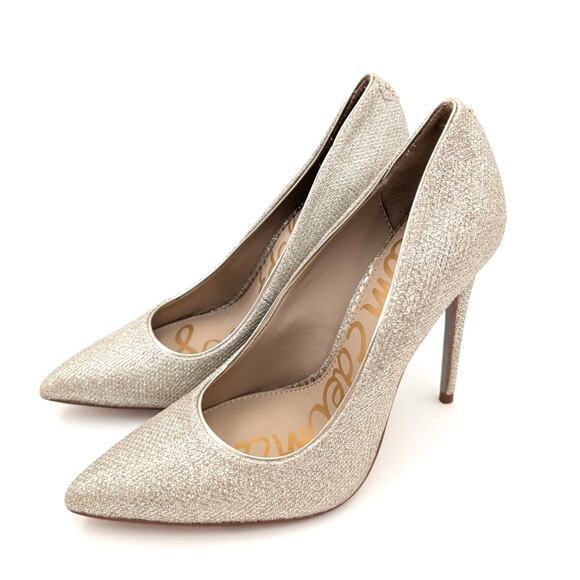 Sam Edelman Danna Pointed Toe High Heel Pump Jute Glam Mesh Size US5 EU36 - Picture 1 of 10